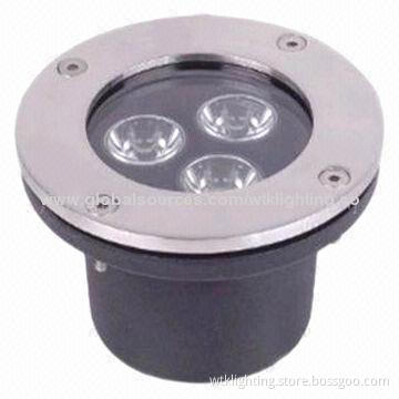 LED Underground Light, 3W Power, Made of Die Casting Alloy Housing with Excellent Heat Radiation